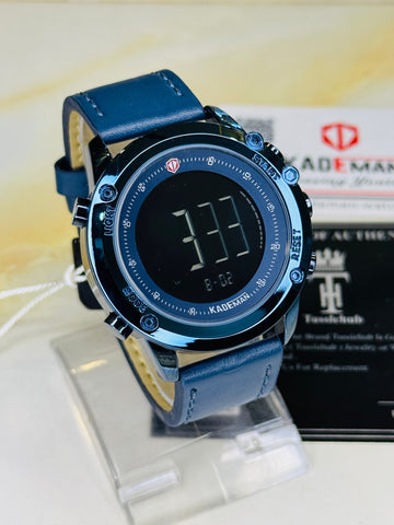 Kademan Tungsten Blue Digital Watch