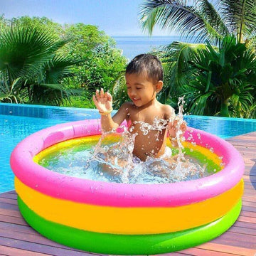 Kid’s Swimming Pool Round 24’’ x 8.7" For Indoor Outdoor Summer Pools