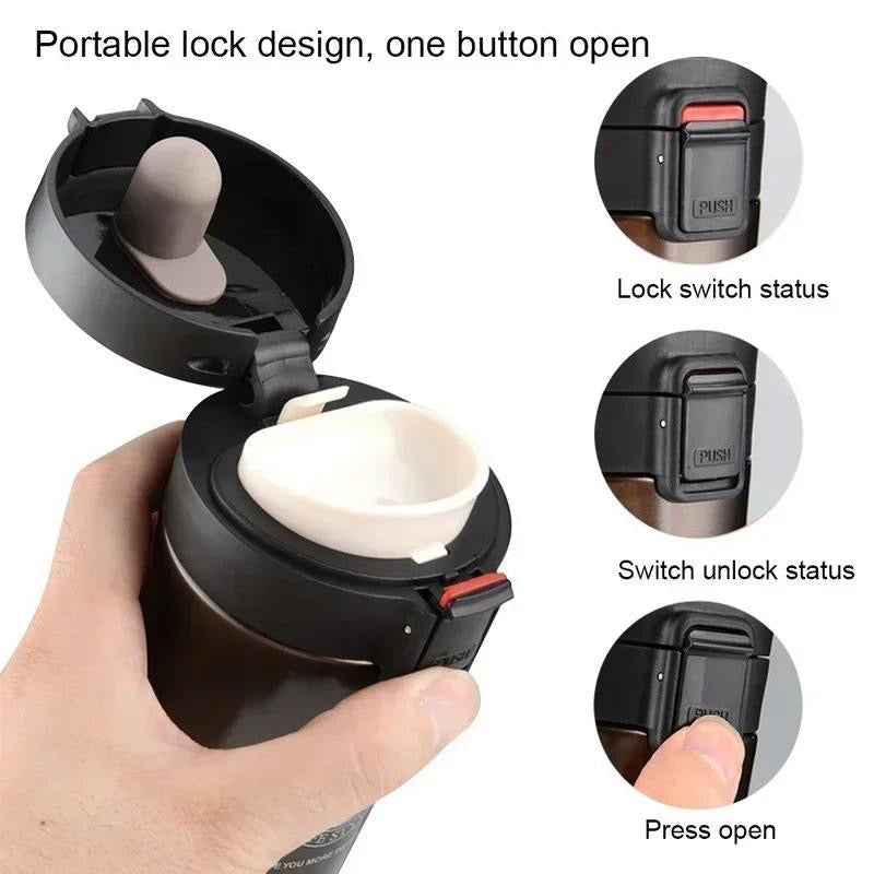 Stainless Steel Travel Coffee Mug – Insulated, Spill-Resistant & Stylish