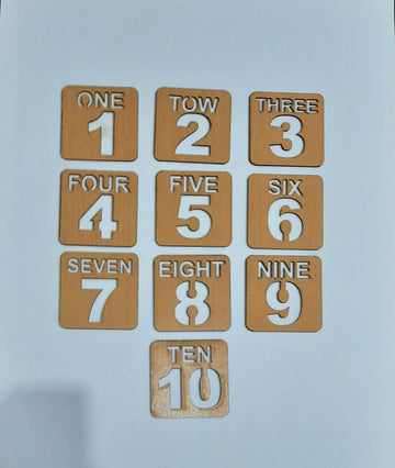 Counting Drawing and Puzzles Stencils ONE to TEN