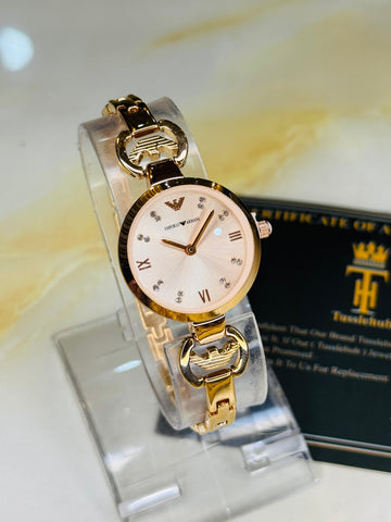 Emporio Rose Gold Pink Watch for her