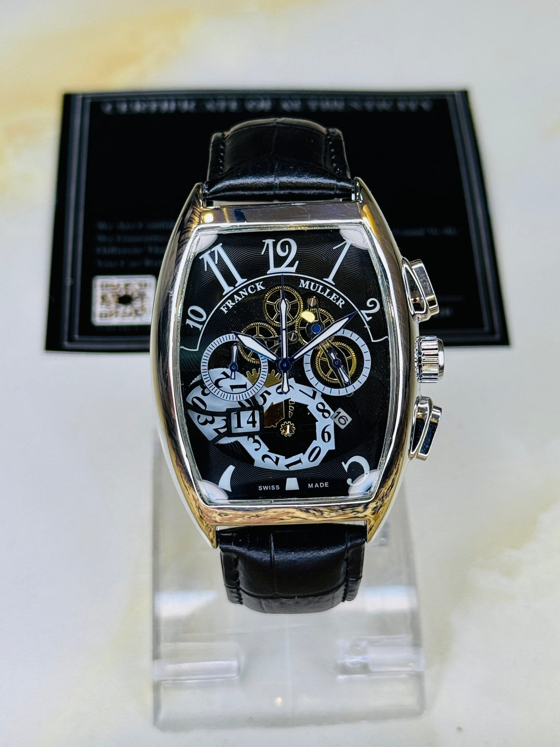 Frank Muller Brown Silver White Chronograph Dial Watch