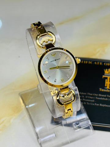 Emporio Gold Grey Watch for her