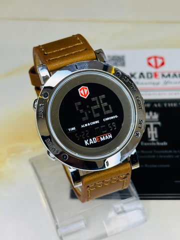 Kademan Brown Silver Digital Watch