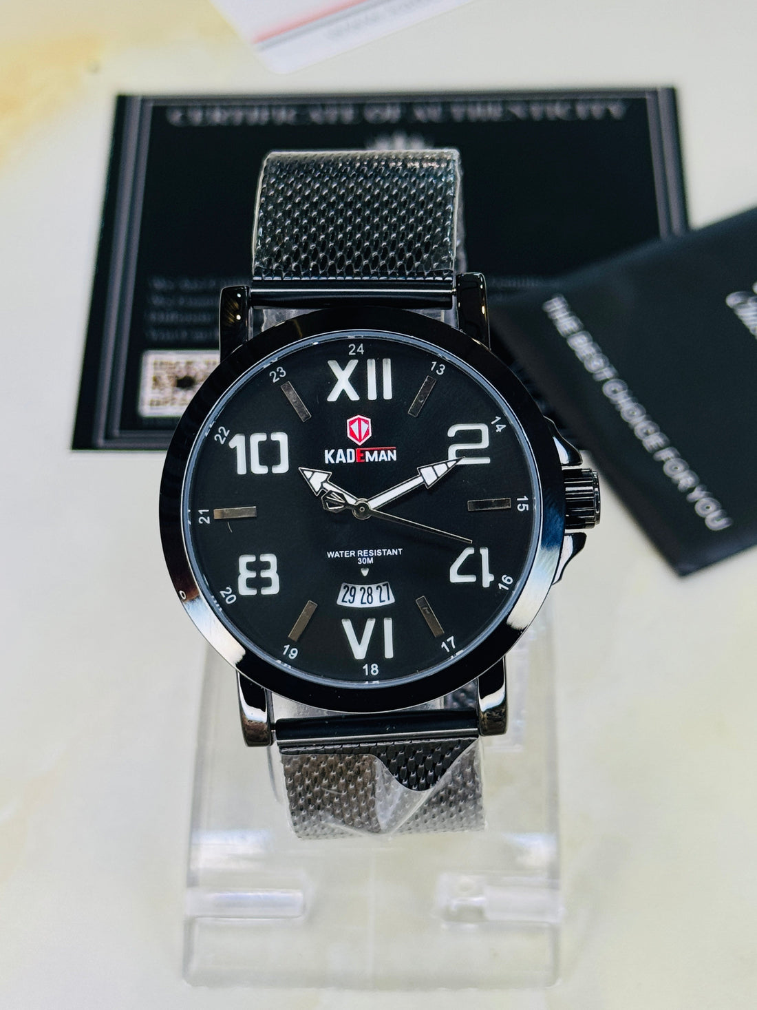 Kademan Black Mesh Premium Watch