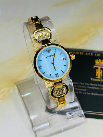 Emporio Gold Blue Watch for her