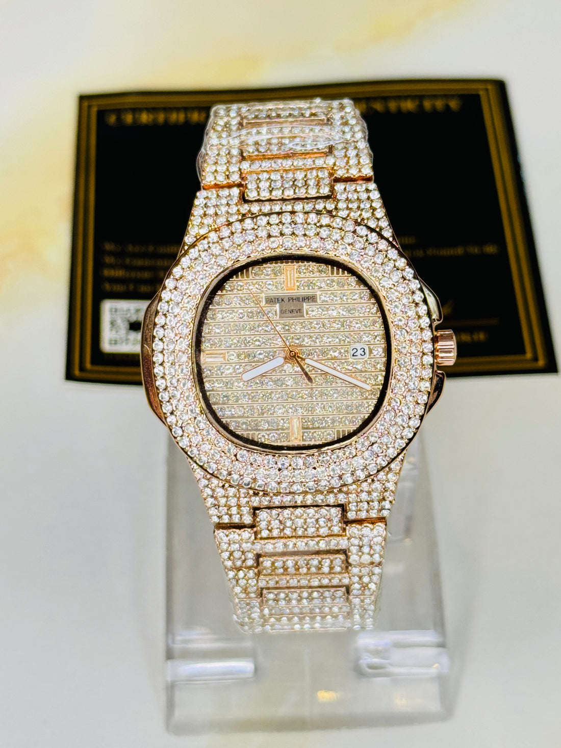 Rose Gold Iced Out PP Branded Premium Watch