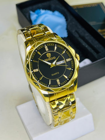 Gold Black Binbond Prism Dial Watch