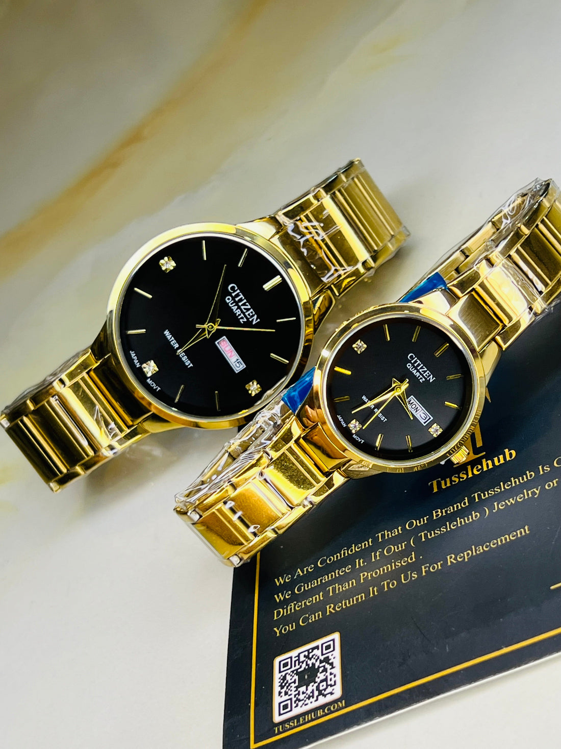 Gold Black Axiom Couple Watch
