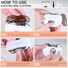 Electric Automatic Nail Clipper, Electric Baby Nail Clippers With Light.