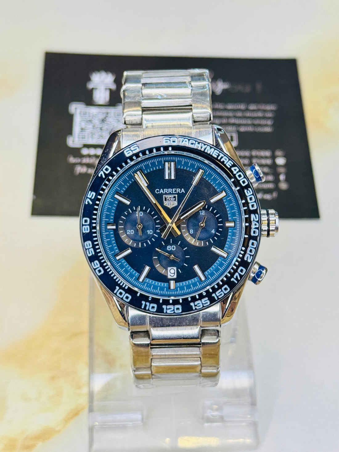 Tag Heur Silver Aqua Chronograph Watch