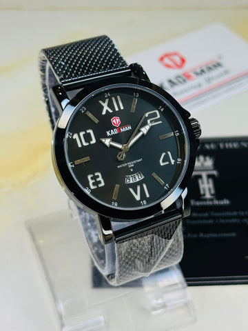 Kademan Black Mesh Premium Watch