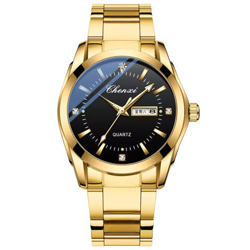 CHENXI Golden Quartz Watch for Men Fashion