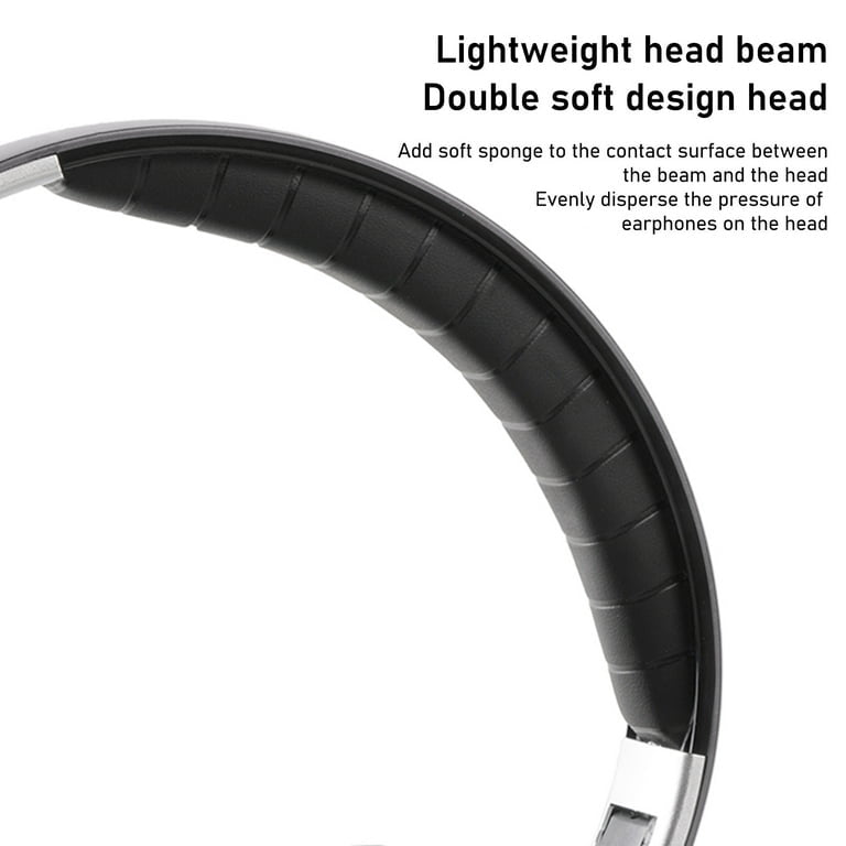 ST-L63 Foldable Wireless Bluetooth-compatible 5.0 Stereo Headset with Microphone LED Light