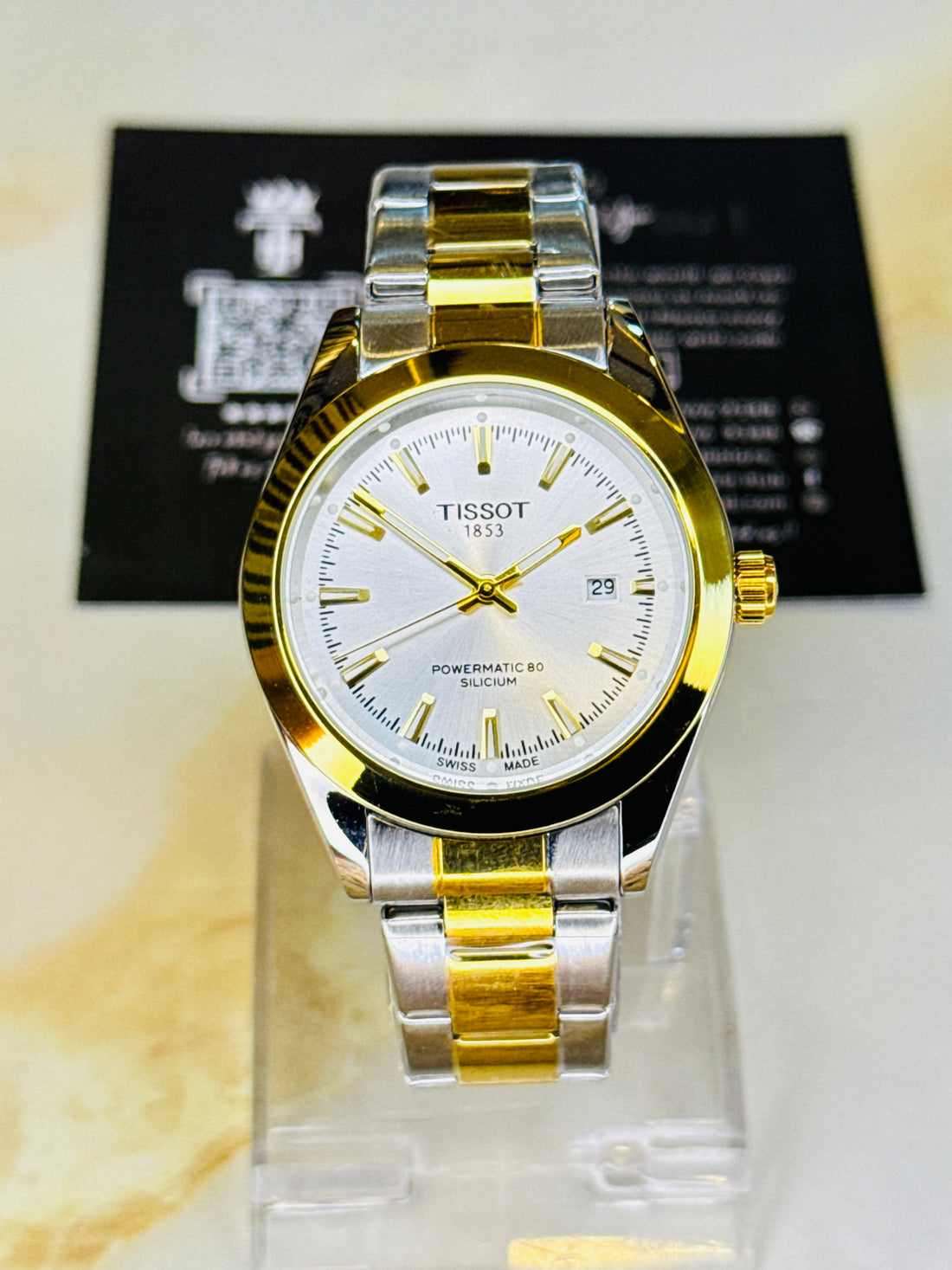 Silicium Two Tone White Tissot Watch