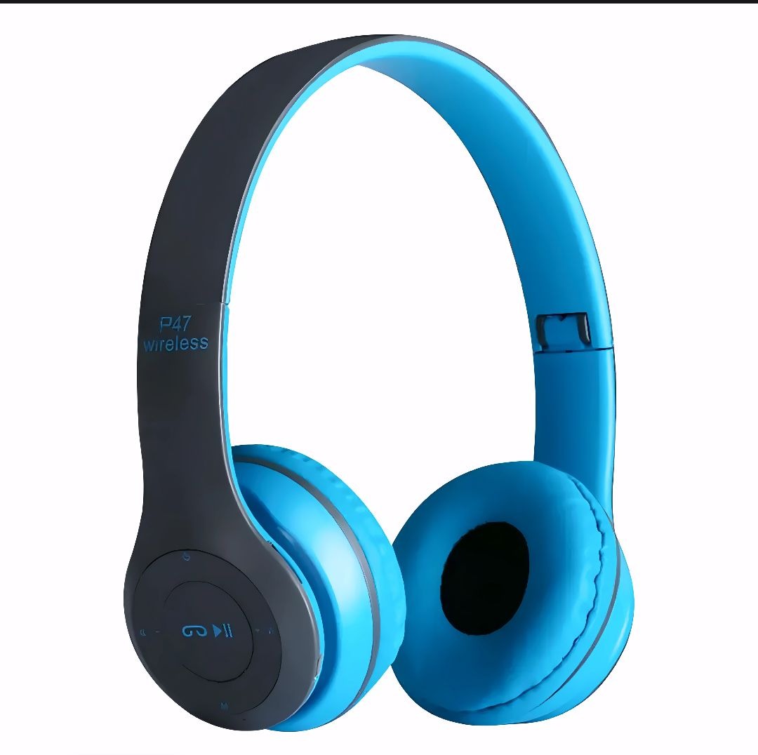 P47 Wireless Bluetooth Headphones – HiFi Stereo Sound, Built-in Mic, Wireless Over-Ear Headset for Music, Gaming & Calls
