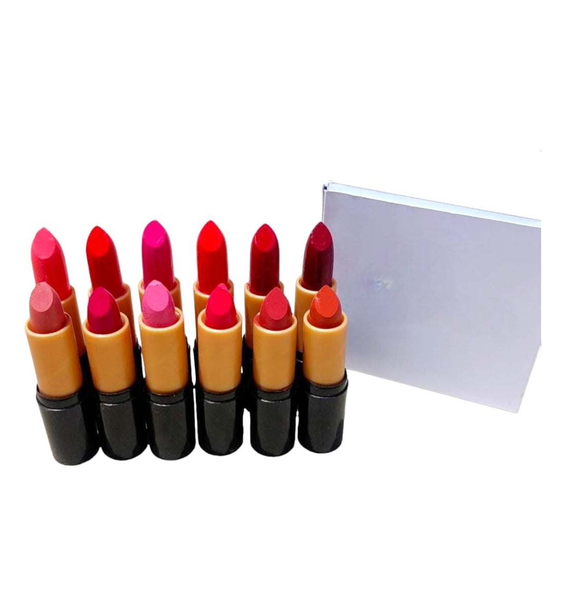Pack Of 12 Matte Lipstick Multicolour Box