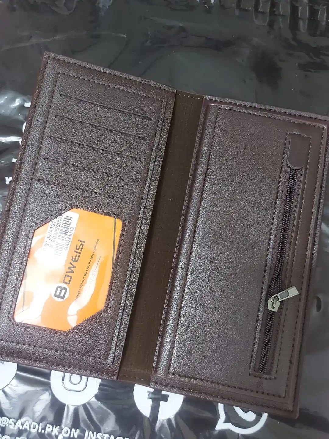 Luxury PU Leather Men’s Long Boweisi Wallet