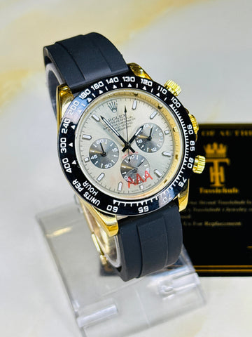 Gold Ash Dial Daytona Chronographs Dial Watch