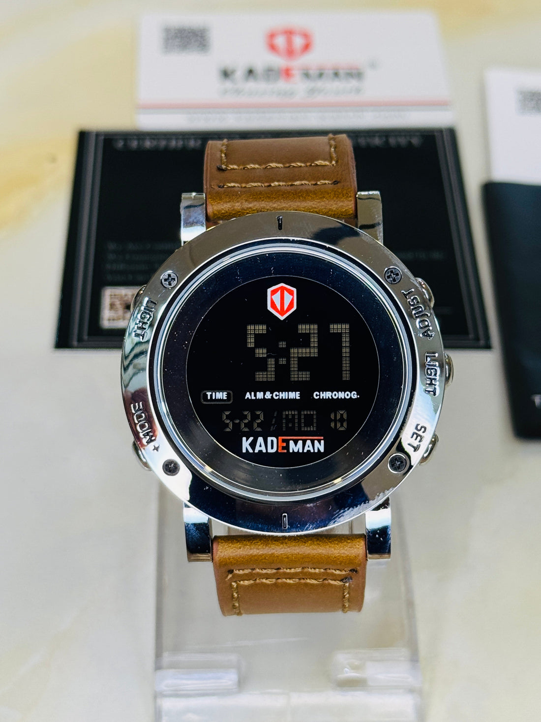 Kademan Brown Silver Digital Watch