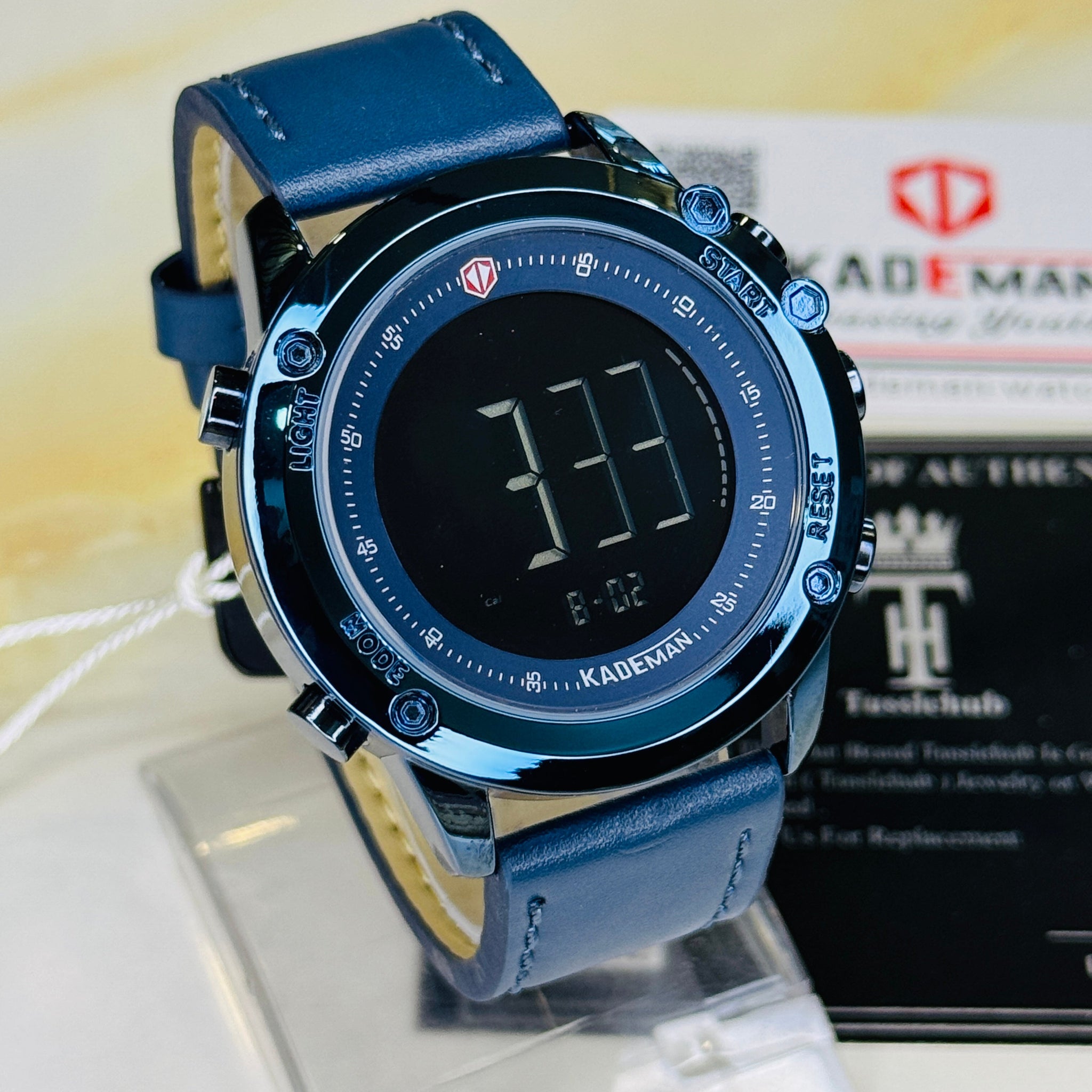 Kademan Tungsten Blue Digital Watch