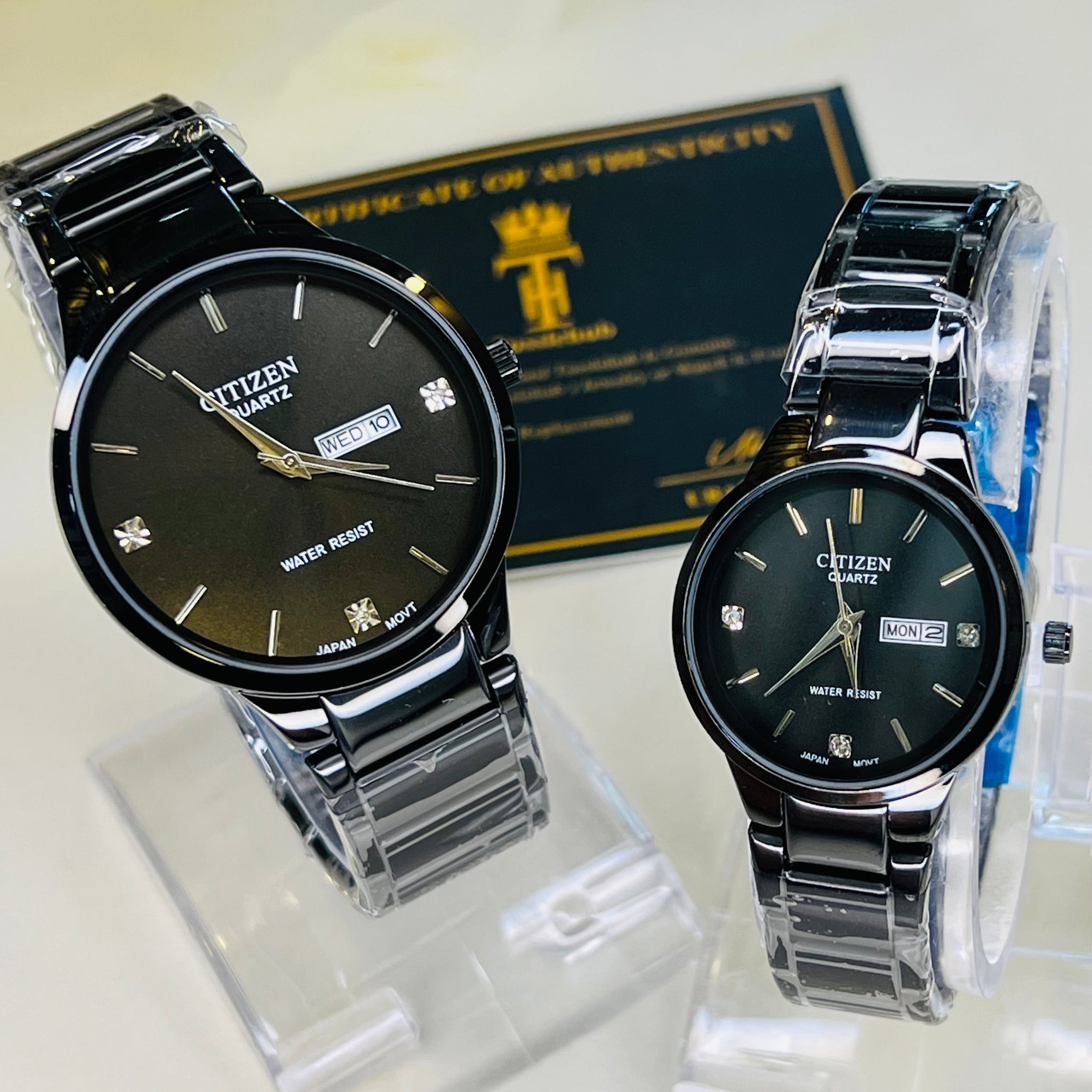 All Black Axiom Couple Watch