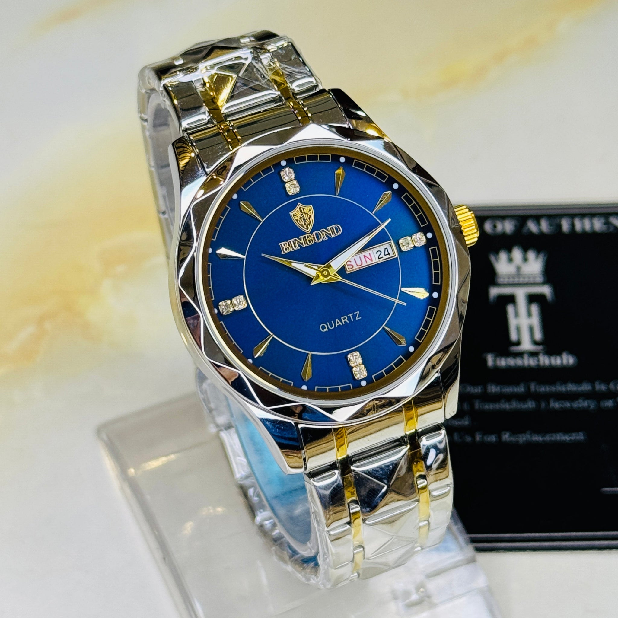 Two Tone Binbond Ocean Prism Dial Watch