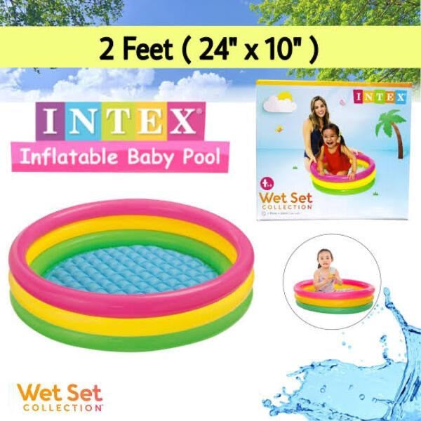 Kid’s Swimming Pool Round 24’’ x 8.7" For Indoor Outdoor Summer Pools