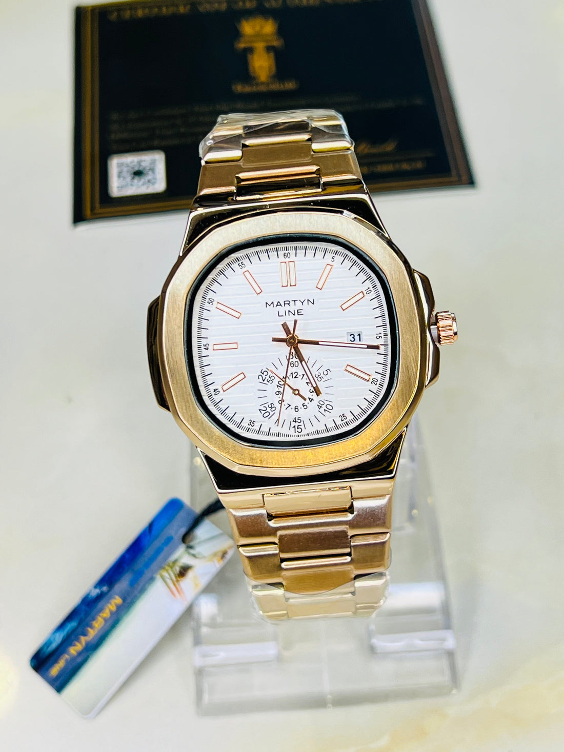 Rose gold White Martyn Nautilus Watch