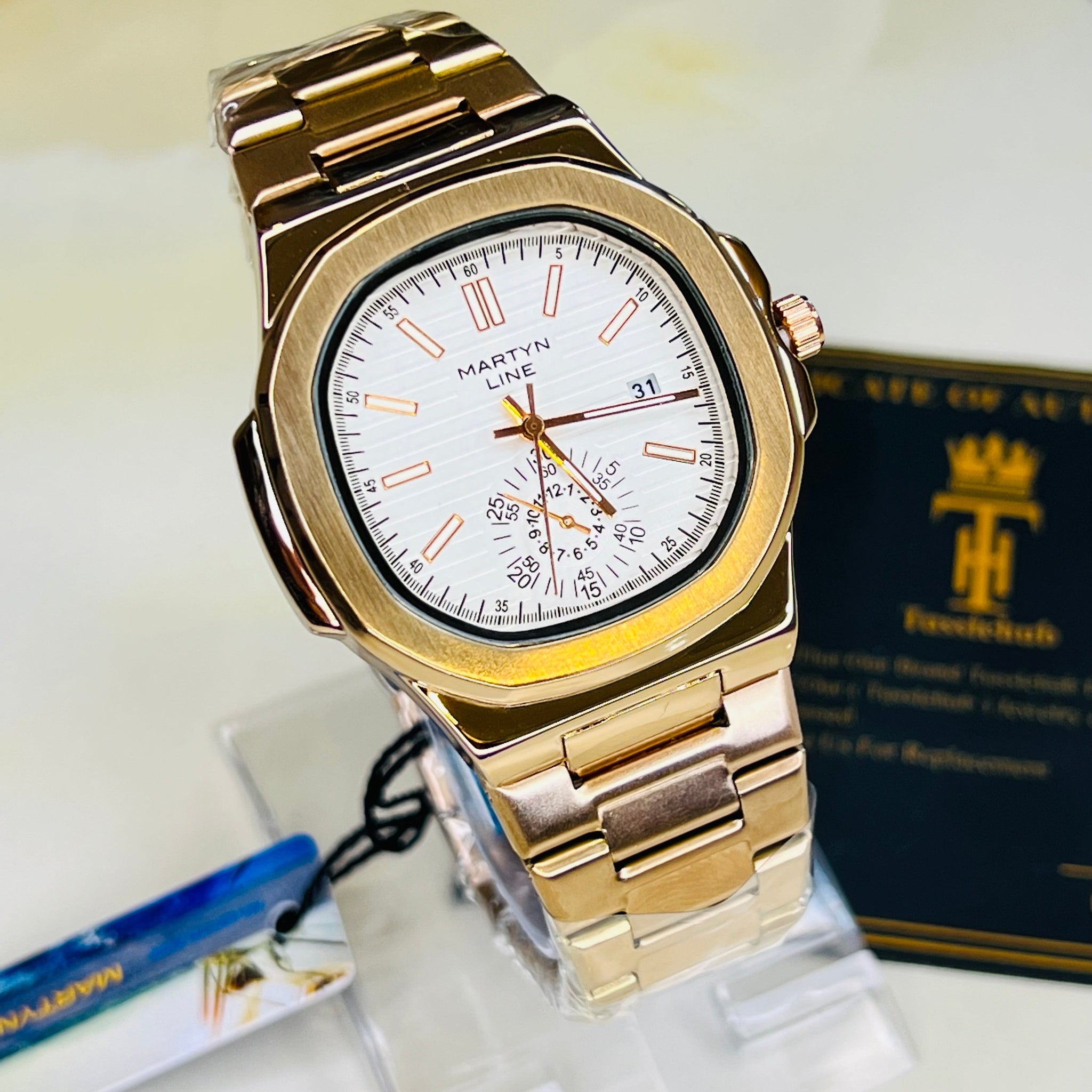 Rose gold White Martyn Nautilus Watch