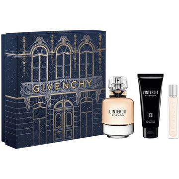 Givenchy L'interdit Women Set 3s (Edp 80ml+ B/Milk 75ml+ 12.5 Travel Spray)