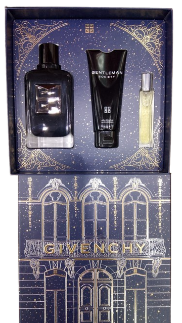 Givenchy Gentlemen Society 3s Set (100ml Edp+ 75ml S/G+ 12.5ml Travel Spray)