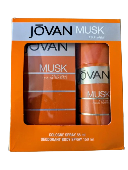 Jovan Musk For Men Gift Set Cologne 88ML Deodorant Body Spray 150ML