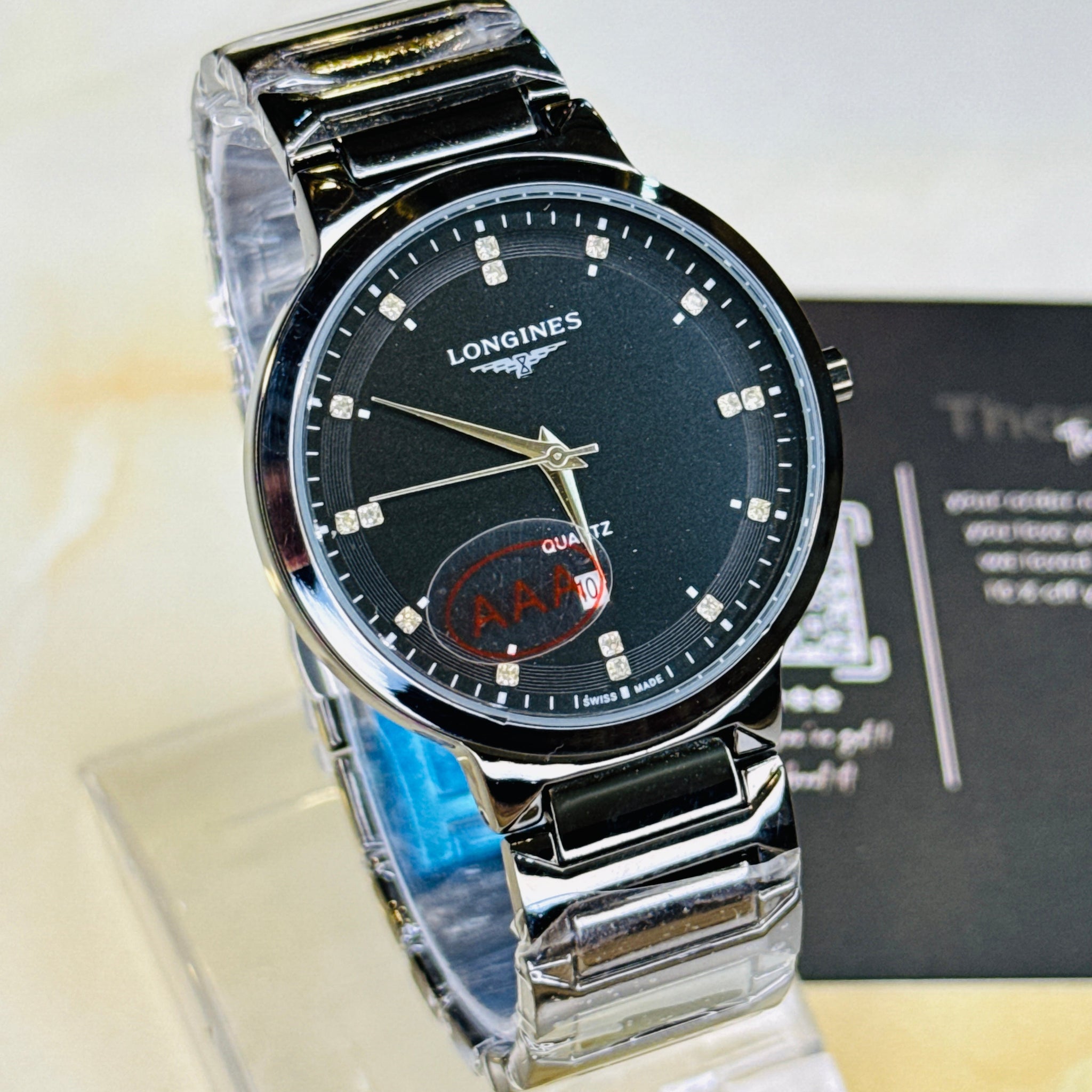 Longiness Quartz Down Date Watch