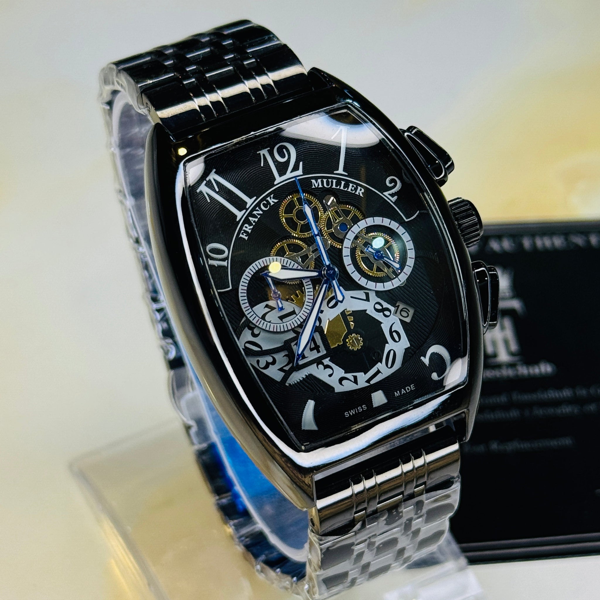 Chain Frank Muller All Black Chronograph Dial Watch