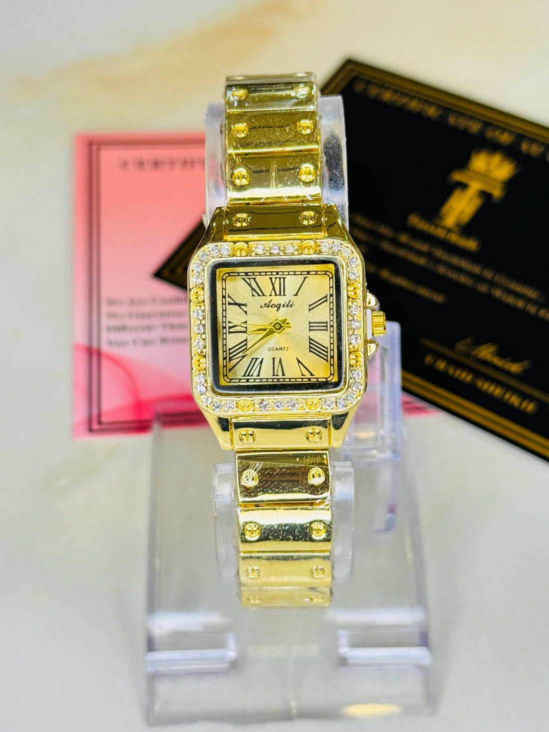 Gold zircon Santos Watch For Her