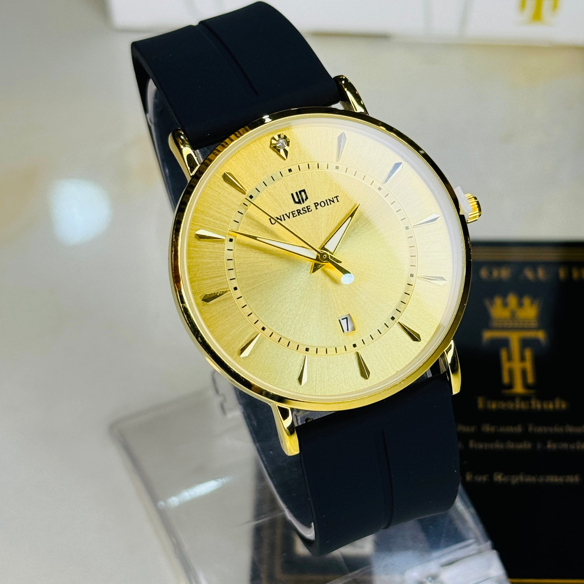 Black All Gold Slim Balloon Universe Point Watch