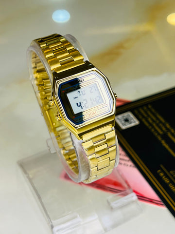 Gold Skmei Digital Watch For Her