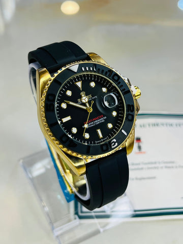 Gold Black Yatchmaster Watch