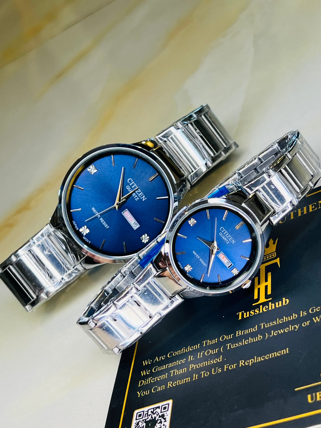 Silver Navy Axiom Couple Watch