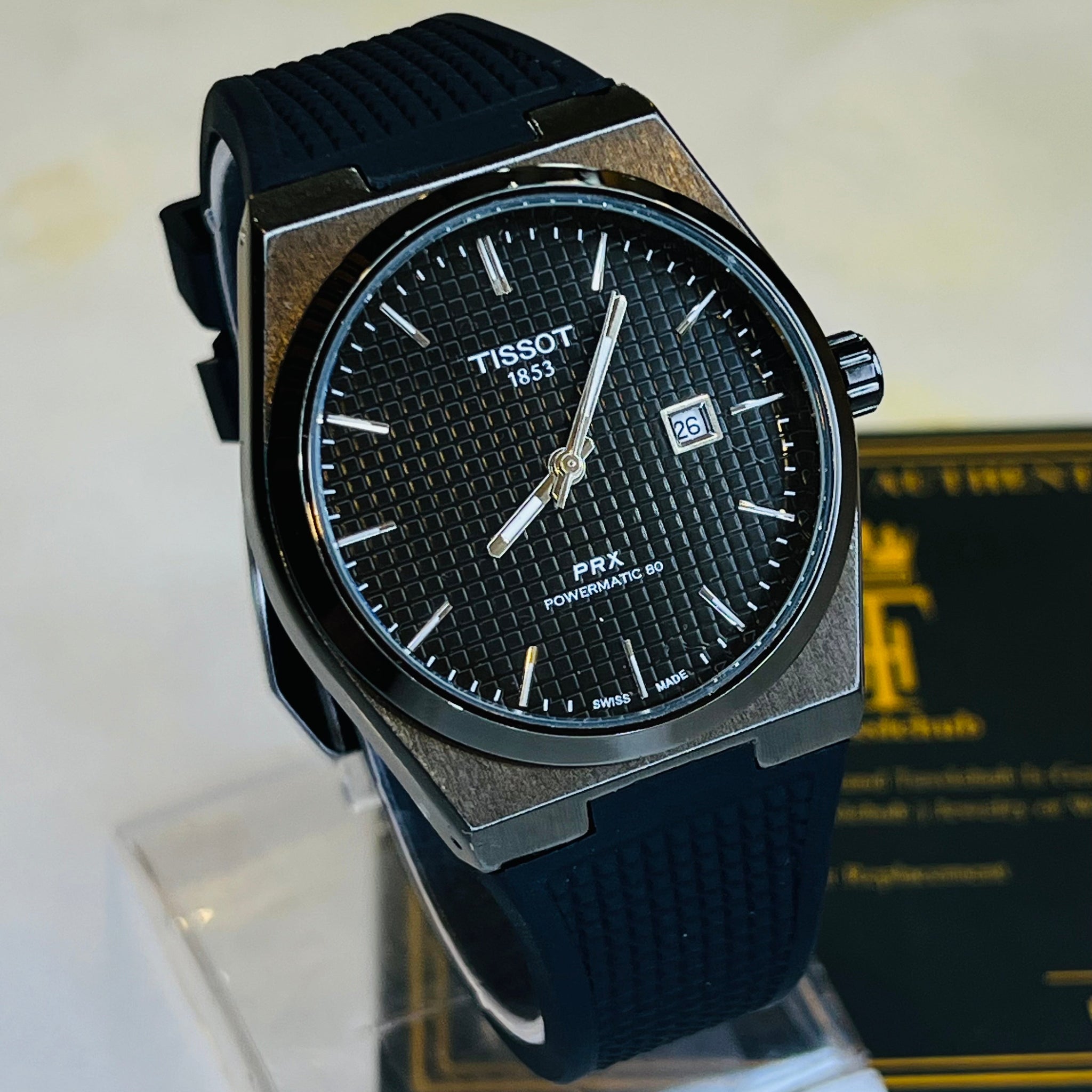 All Black PRX Silicon Strap Watch