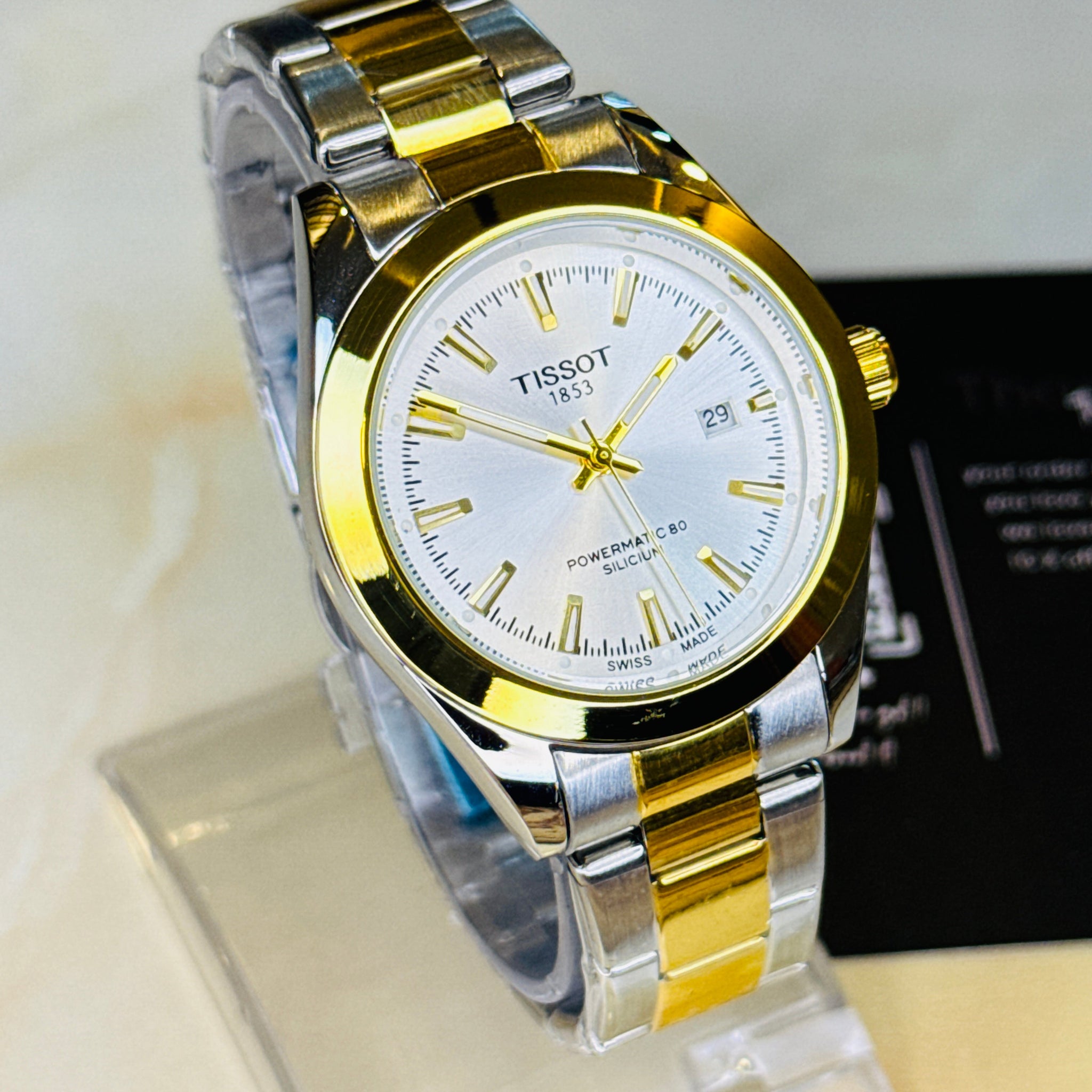 Silicium Two Tone White Tissot Watch