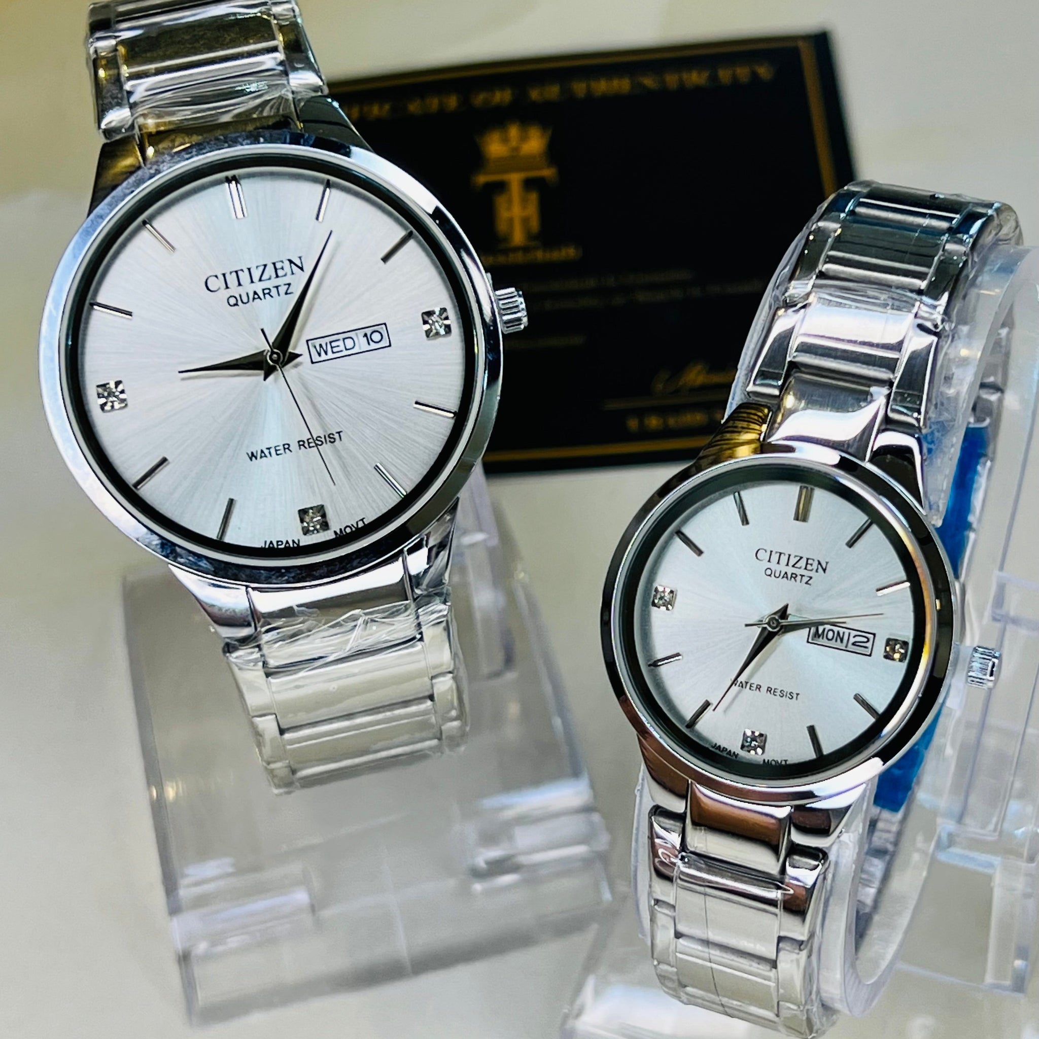 Silver White Axiom Couple Watch