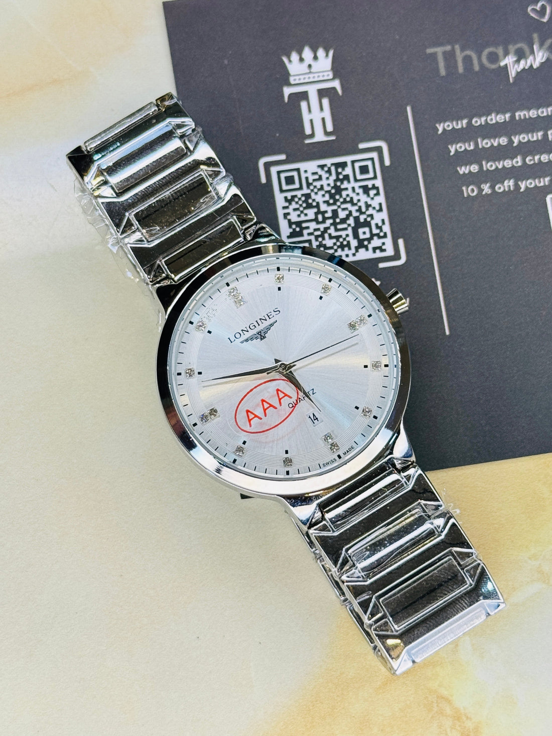 Longiness Quartz Down Date Watch
