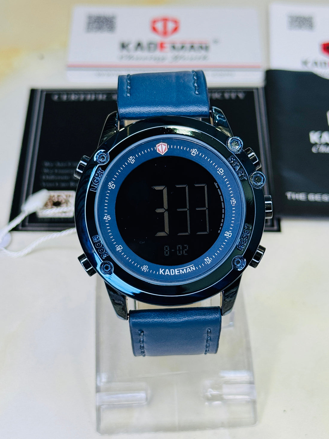 Kademan Tungsten Blue Digital Watch