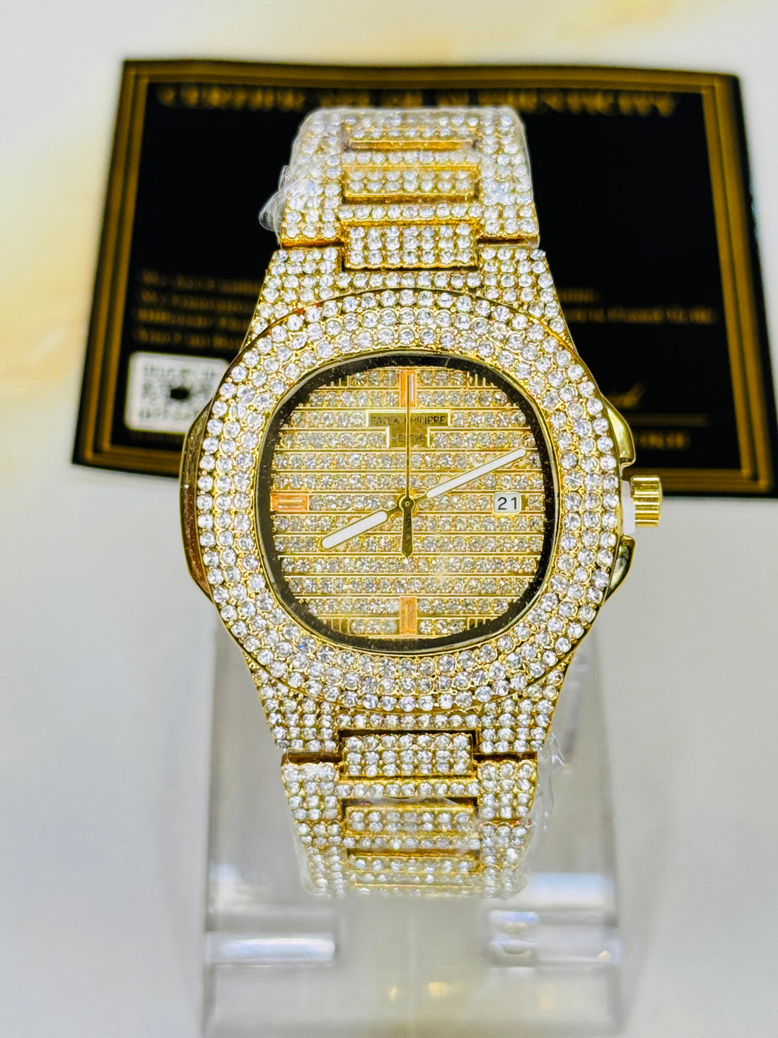 Gold Iced Out PP Branded Premium Watch