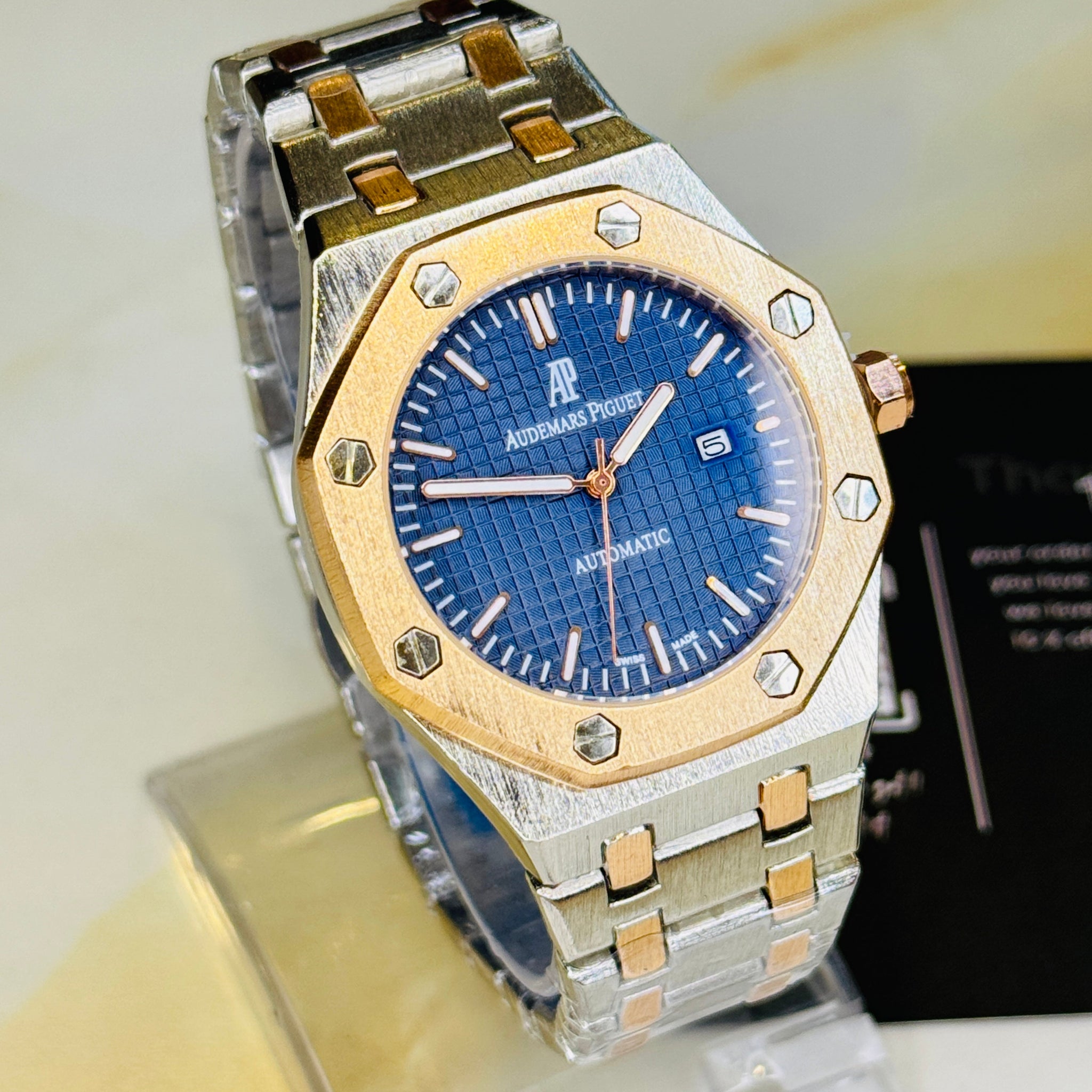 Two Tone Blue AP Quartz Watch