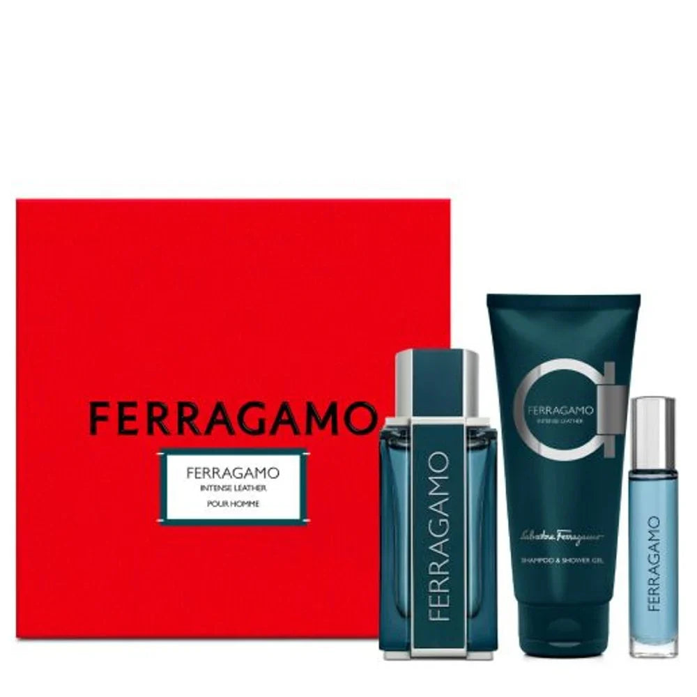 Ferragamo Intense Leather Men Gift Set (Edp 100ml+ Edp 10ml+S/Gel 100ml)