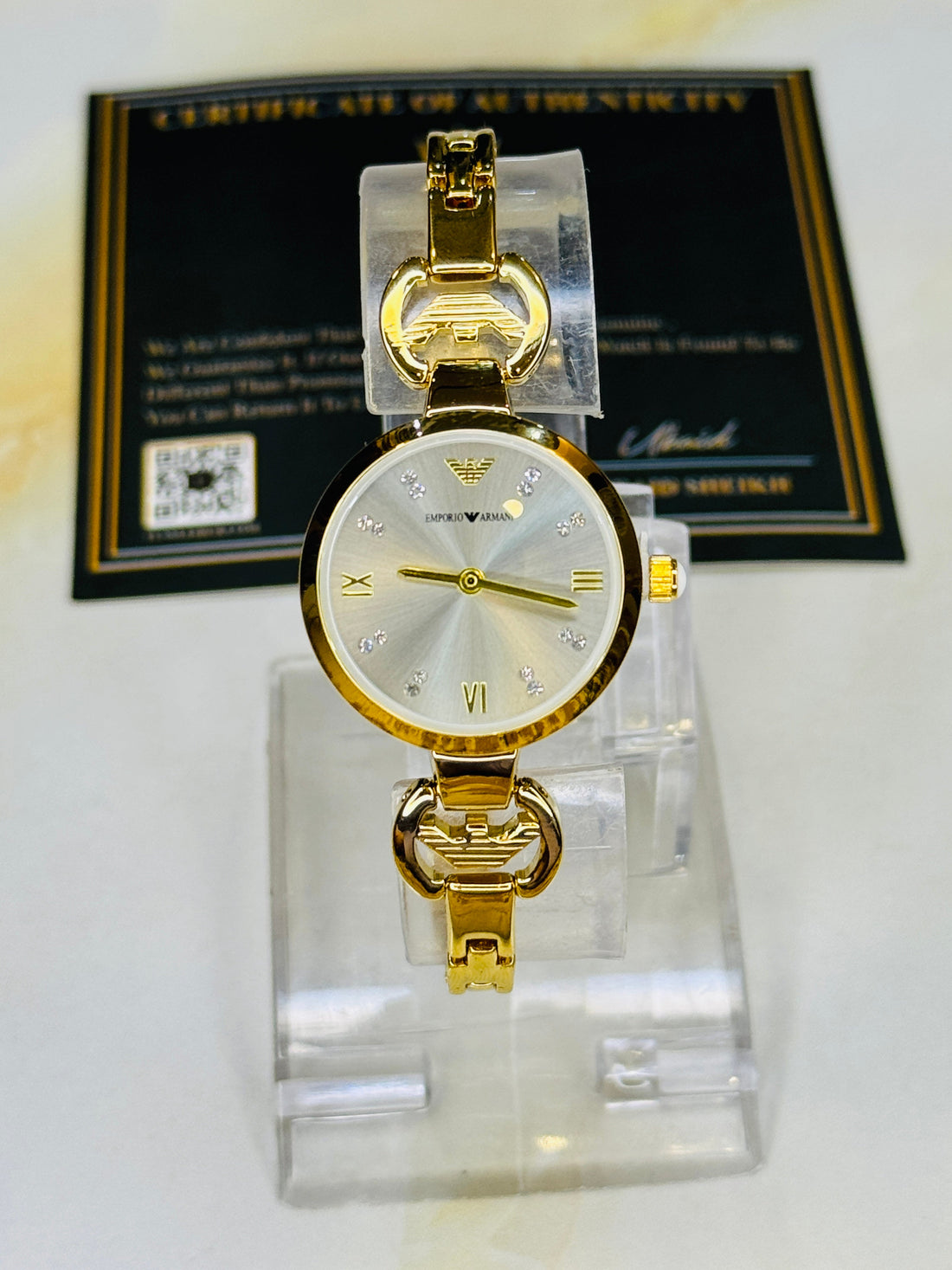 Emporio Gold Grey Watch for her