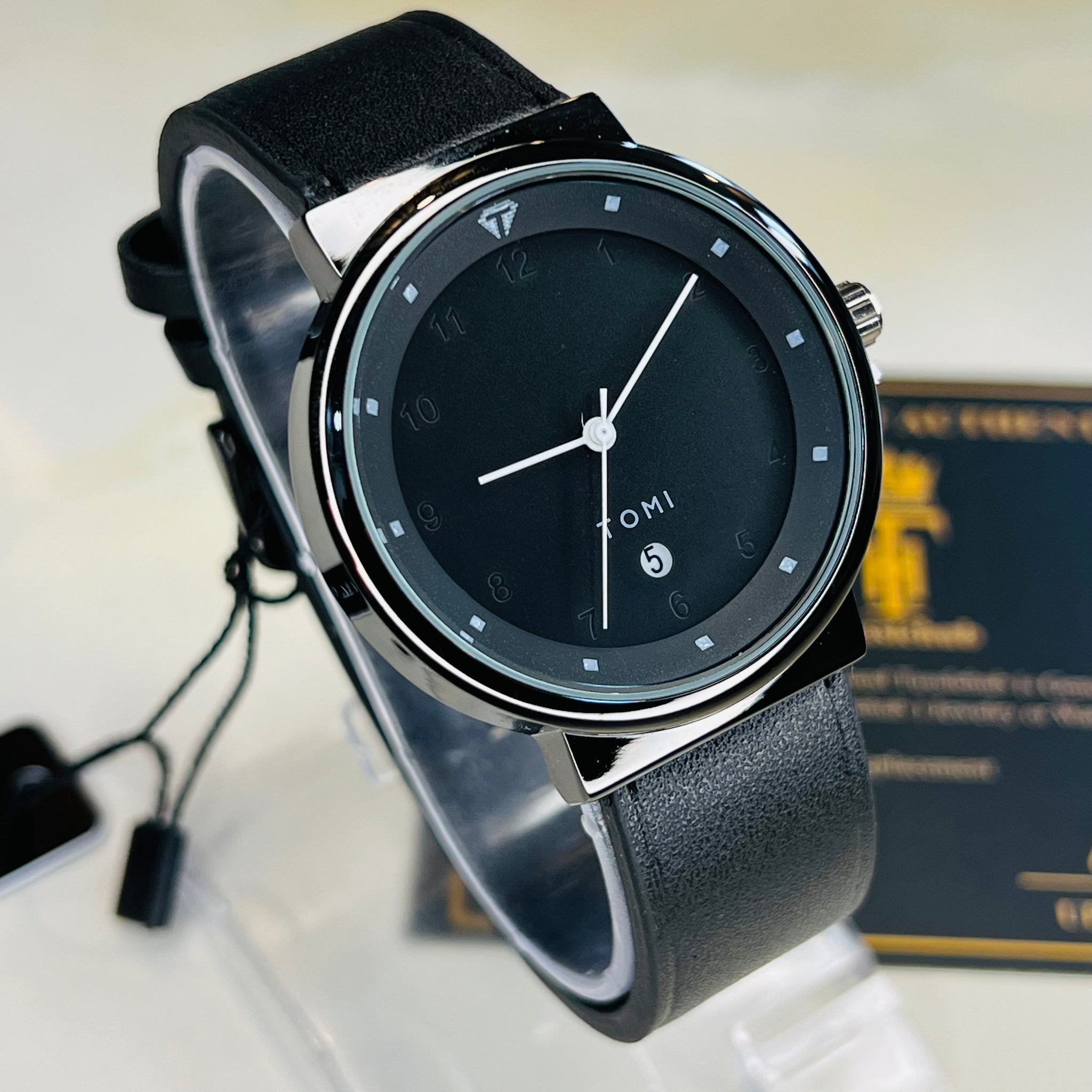 Tomi All Black Elegance Dial Watch